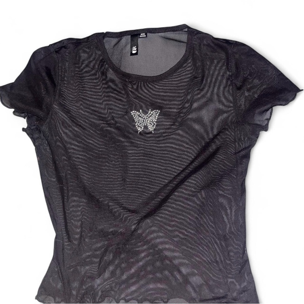 Garage Black Fitted Embellished Blouse